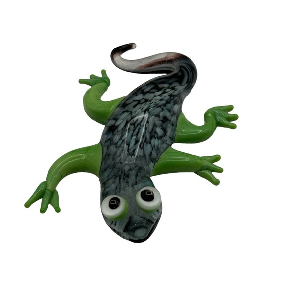 Pier 1 imports Figurine Nelson Gecko Colored Glass in Box Collectible 3” inch - Picture 3 of 5